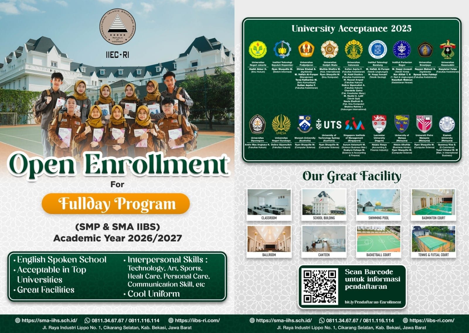 Penerimaan Peserta Didik Baru IIBS-RI (SMP-SMA) 20262027